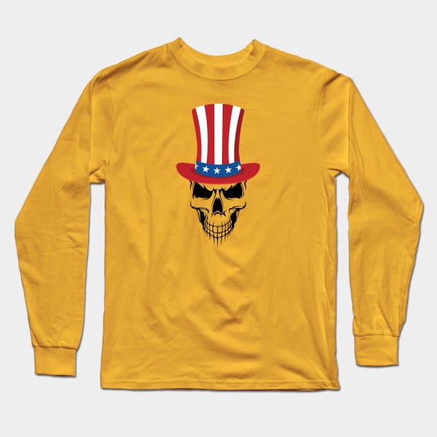 4th Skull Hat Long Sleeve T-Shirt by Tee Li’s